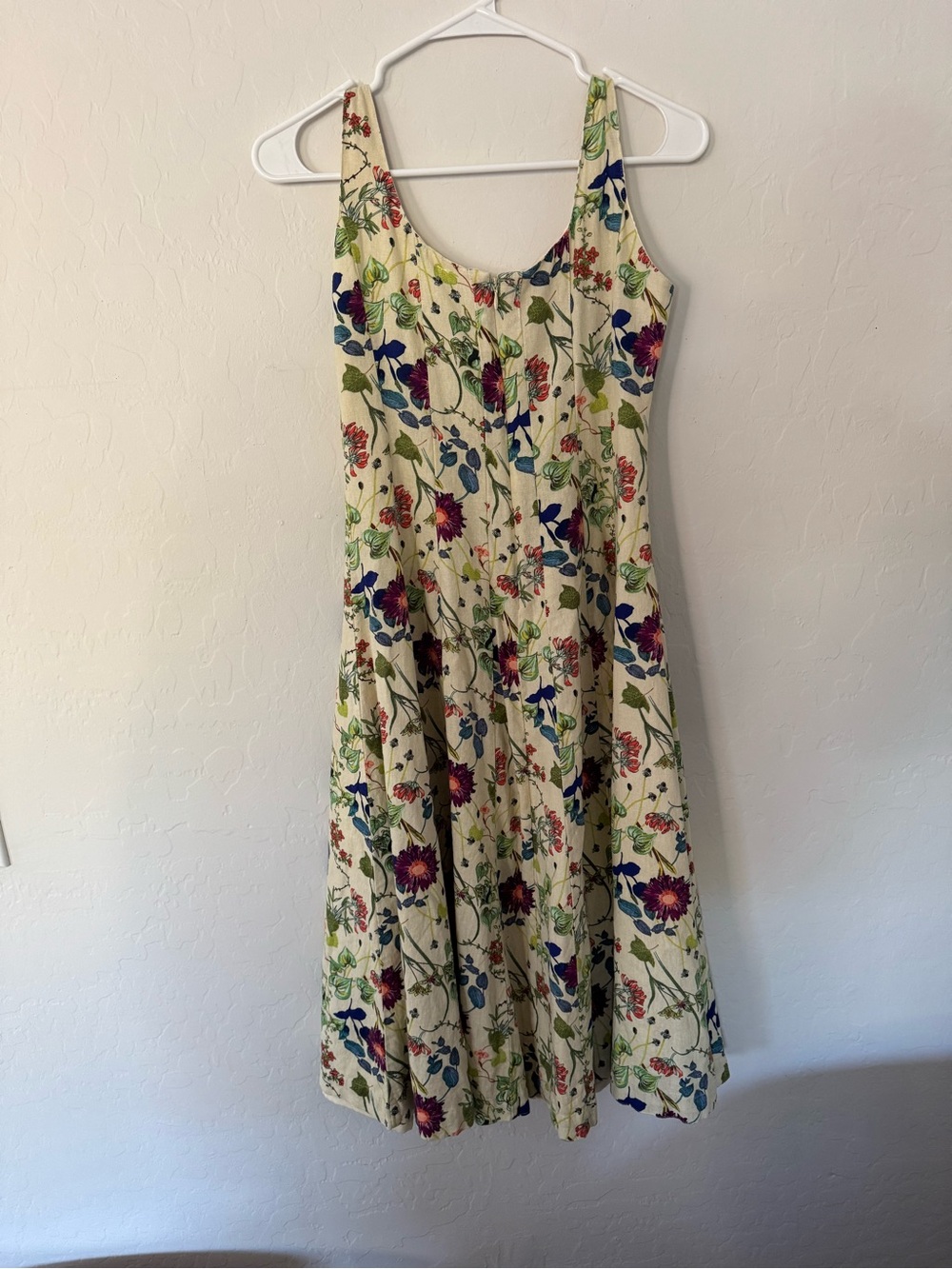Christian Lacroix Cream Floral Midi Dress - Picture 5 of 5
